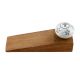 Grey Floral Crackle Ceramic Wooden Door Stopper